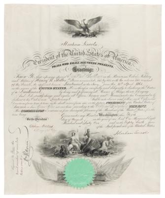 Lot #19 Abraham Lincoln Naval Document Signed as President (1861) - Image 3