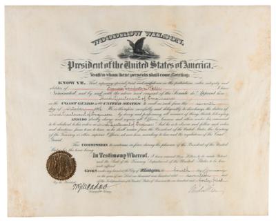 Lot #135 Woodrow Wilson Document Signed as President - Image 1