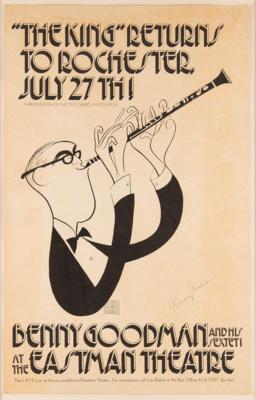 Lot #661 Benny Goodman Signed Al Hirschfeld Concert Poster - Image 1