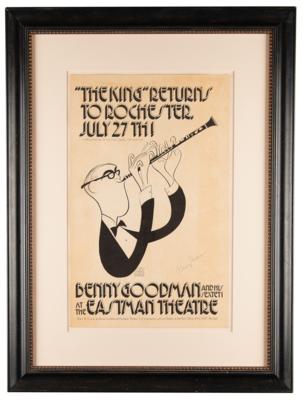 Lot #661 Benny Goodman Signed Al Hirschfeld Concert Poster - Image 2