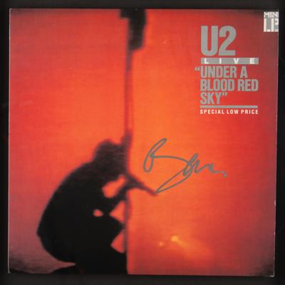 Lot #733 U2: Bono Signed Album - Under a Blood Red Sky - Image 1