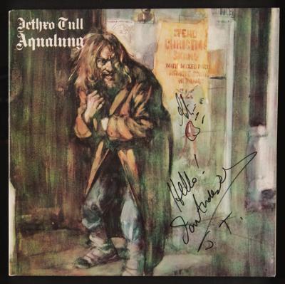 Lot #710 Jethro Tull: Ian Anderson and Martin Barre Signed Album - Aqualung - Image 1