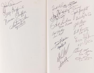 Lot #448 Gene Cernan, Harrison Schmitt, Charlie Duke, Fred Haise, and NASA Personnel Multi-Signed Book - Image 3