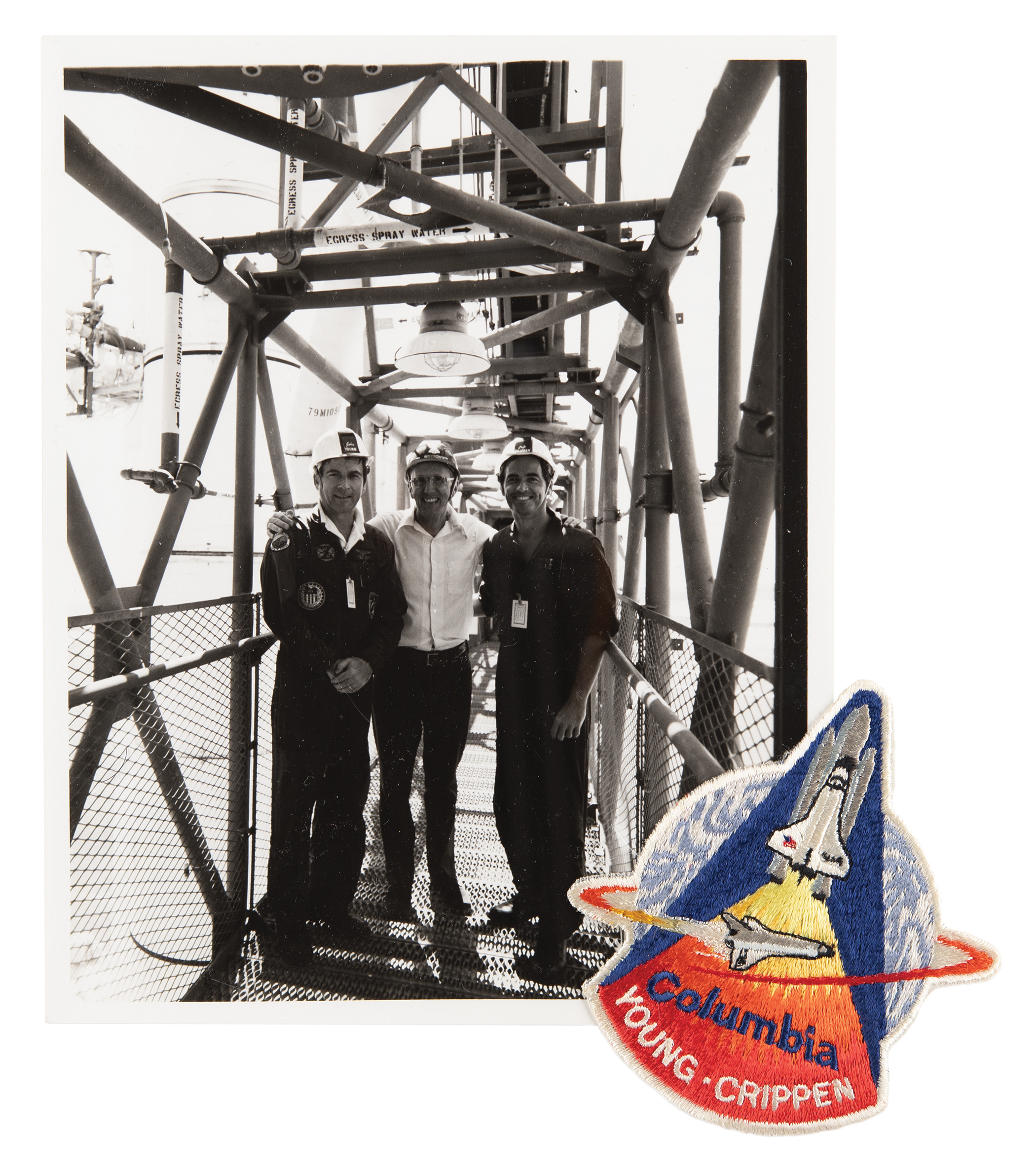 Lot #574 Guenter Wendt's STS-1 Crew-Presented Patch - Image 1