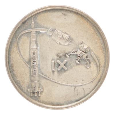 Lot #524 Jim McDivitt's Apollo 9 Flown Robbins Medallion - Image 1