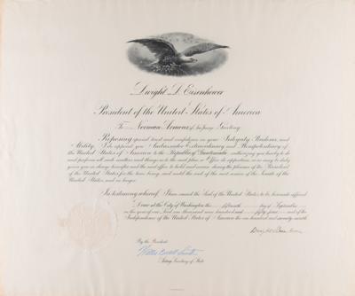 Lot #64 Dwight D. Eisenhower Document Signed as