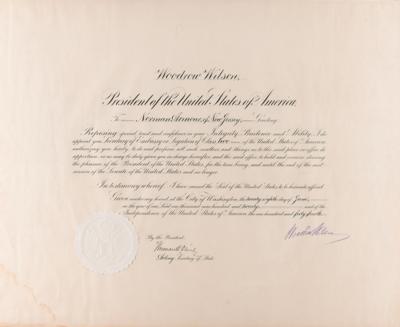Lot #136 Woodrow Wilson Document Signed as