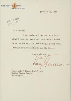 Lot #122 Harry S. Truman Typed Letter Signed as