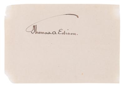 Lot #223 Thomas Edison Signature