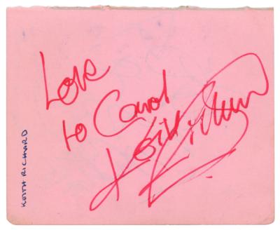 Lot #726 Rolling Stones: Keith Richards Signature
