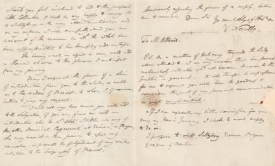 Lot #635 Vincent Novello Autograph Letter Signed on His Proposed 'Life of Mozart' - Image 2