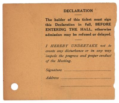 Lot #224 Albert Einstein: 1933 Royal Albert Hall Ticket Stub - Image 2