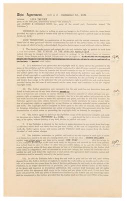 Lot #159 Leon Trotsky Document Signed for Publishing 'The History of the Russian Revolution' - Initialed 14 Times! - Image 2