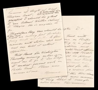 Lot #35 Franklin D. Roosevelt Autograph Letter Signed on Potential War with Mexico - Image 1