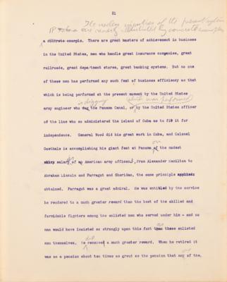 Lot #32 Theodore Roosevelt Signed and Hand-Edited Manuscript: "The Progressive Party; A movement to relate Democratic Government to the economic and social needs of a Democracy" - Image 22