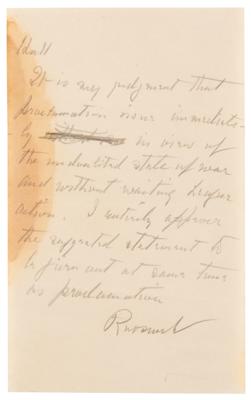 Lot #36 Franklin D. Roosevelt (3) Autograph Letters Signed as President to Cordell Hull on the Second Italo-Ethiopian War - Image 3