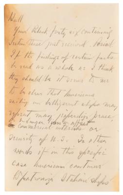 Lot #36 Franklin D. Roosevelt (3) Autograph Letters Signed as President to Cordell Hull on the Second Italo-Ethiopian War - Image 4