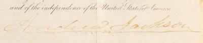 Lot #83 Andrew Jackson Document Signed as President - Image 2