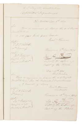 Lot #328 Matthew C. Perry Multi-Signed (24x) USS Constitution and USS Brandywine Requisition Book - Image 10
