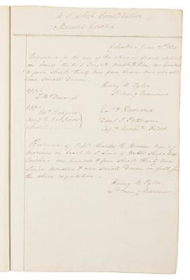 Lot #328 Matthew C. Perry Multi-Signed (24x) USS Constitution and USS Brandywine Requisition Book - Image 11