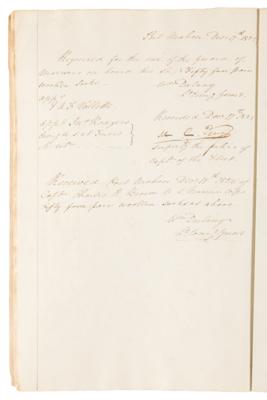 Lot #328 Matthew C. Perry Multi-Signed (24x) USS Constitution and USS Brandywine Requisition Book - Image 13