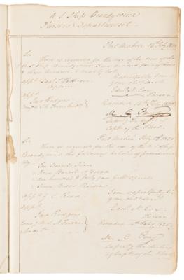 Lot #328 Matthew C. Perry Multi-Signed (24x) USS Constitution and USS Brandywine Requisition Book - Image 14