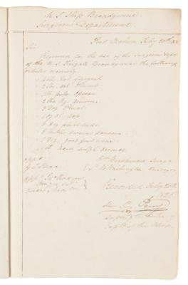 Lot #328 Matthew C. Perry Multi-Signed (24x) USS Constitution and USS Brandywine Requisition Book - Image 15
