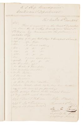 Lot #328 Matthew C. Perry Multi-Signed (24x) USS Constitution and USS Brandywine Requisition Book - Image 17