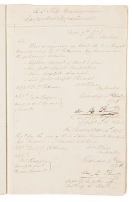 Lot #328 Matthew C. Perry Multi-Signed (24x) USS Constitution and USS Brandywine Requisition Book - Image 18