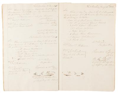 Lot #328 Matthew C. Perry Multi-Signed (24x) USS Constitution and USS Brandywine Requisition Book - Image 19
