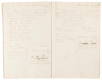 Lot #328 Matthew C. Perry Multi-Signed (24x) USS Constitution and USS Brandywine Requisition Book - Image 21