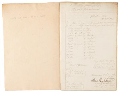 Lot #328 Matthew C. Perry Multi-Signed (24x) USS Constitution and USS Brandywine Requisition Book - Image 4