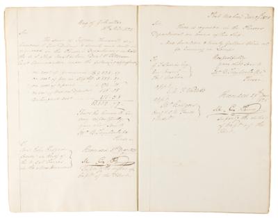 Lot #328 Matthew C. Perry Multi-Signed (24x) USS Constitution and USS Brandywine Requisition Book - Image 6