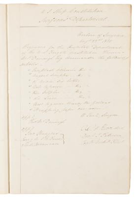 Lot #328 Matthew C. Perry Multi-Signed (24x) USS Constitution and USS Brandywine Requisition Book - Image 7