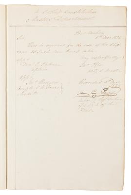 Lot #328 Matthew C. Perry Multi-Signed (24x) USS Constitution and USS Brandywine Requisition Book - Image 8