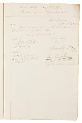 Lot #328 Matthew C. Perry Multi-Signed (24x) USS Constitution and USS Brandywine Requisition Book - Image 9