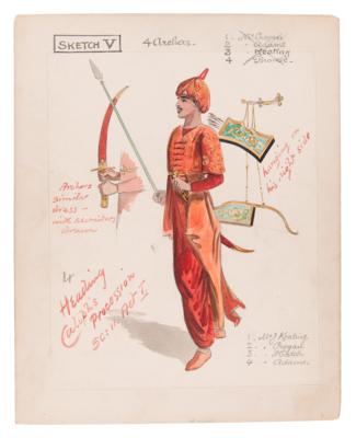 Lot #820 Kismet Original Production Costume Design Artwork (8 Paintings) - Image 9