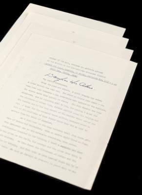 Lot #336 Douglas MacArthur Signed Typescript of Remarks on the Japanese Surrender, Given Aboard the USS Missouri - Image 1