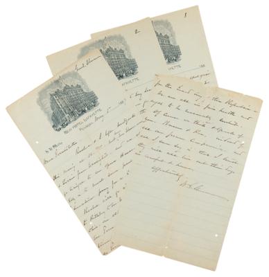 Lot #334 William T. Sherman Autograph Letter Signed: “We did not dream in 1865, that we would have to apologize for our conduct in the War” - Image 1