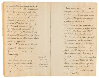 Lot #183 Robert Fulton Autograph Manuscript Signed on Submarine Construction and Warfare - Image 11