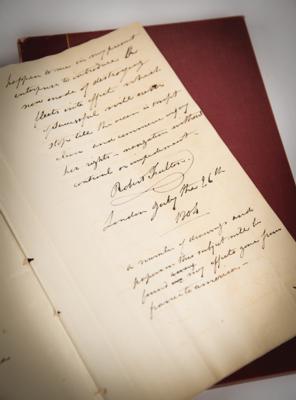 Lot #183 Robert Fulton Autograph Manuscript Signed on Submarine Construction and Warfare - Image 2