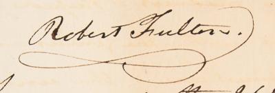 Lot #183 Robert Fulton Autograph Manuscript Signed on Submarine Construction and Warfare - Image 4