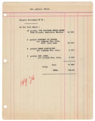 Lot #833 Georges Melies Document Signed - Image 2