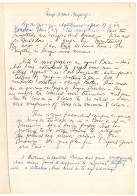 Lot #765 Robert Redford Handwritten Manuscript - An Introspection on Himself, Media, Drugs, Health, Acting, and More - Image 2
