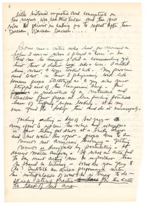 Lot #765 Robert Redford Handwritten Manuscript - An Introspection on Himself, Media, Drugs, Health, Acting, and More - Image 5