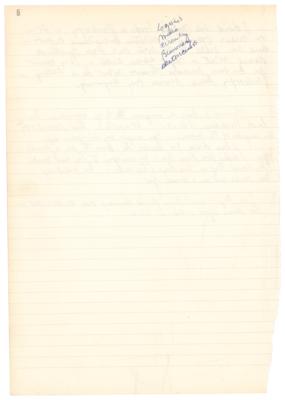 Lot #765 Robert Redford Handwritten Manuscript - An Introspection on Himself, Media, Drugs, Health, Acting, and More - Image 7