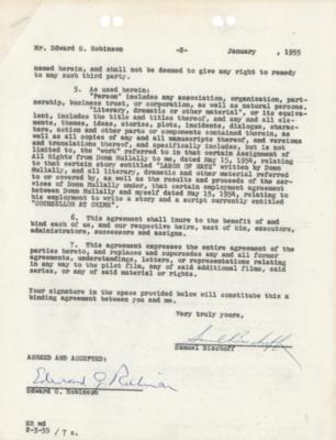 Lot #849 Edward G. Robinson Document Signed - Image 1