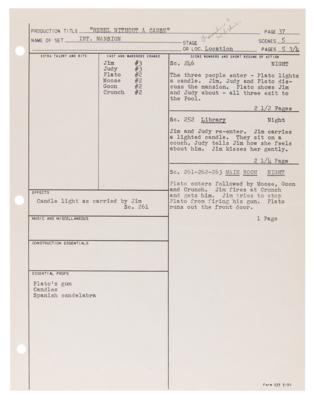 Lot #753 James Dean: Rebel Without a Cause 'Shooting Breakdown' Production Document - Image 4