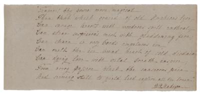 Lot #9 Dolley Madison Autograph Poem Signed - Image 1
