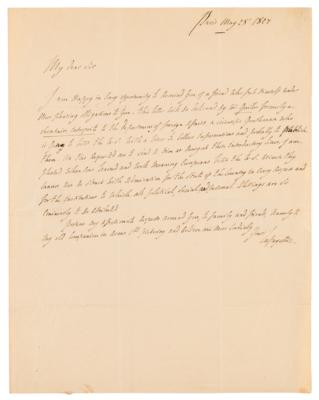 Lot #326 Marquis de Lafayette Autograph Letter Signed to Justice Story, Praising America's Social and Political Institutions - Image 1